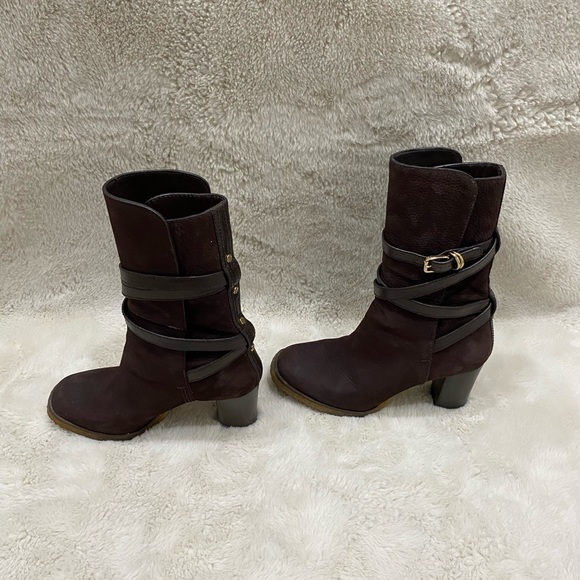 Tory Burch Women’s Valcuna Jamie Brown Suede Boots - Picture 4 of 9